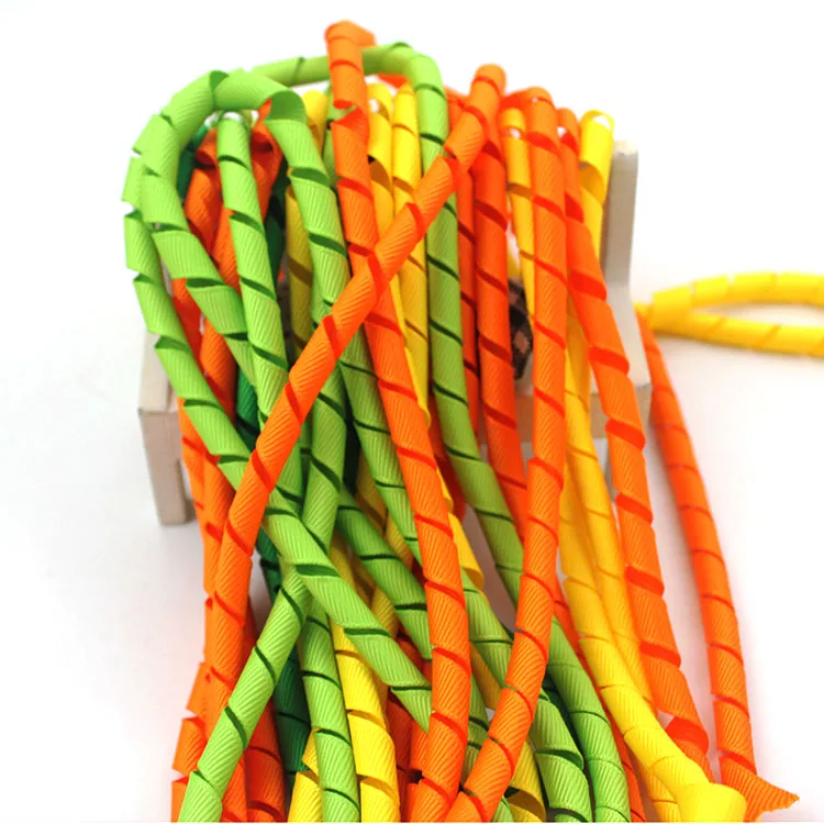 softball curly grosgrain ribbon for hair accessories decoration
