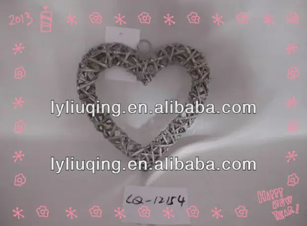 1 шт серый ивы/плетеные lovely сердца ремесел для chirstmas украшения, подарок сердца( заводе поставщика)