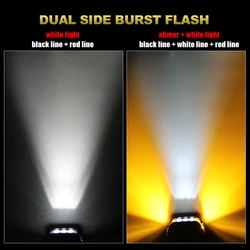 New Wide Range 3Inch Auto Side Working Light 45W 24V Square Duallys 12V FYellow Amber White lashing Strobe Led Work Light
