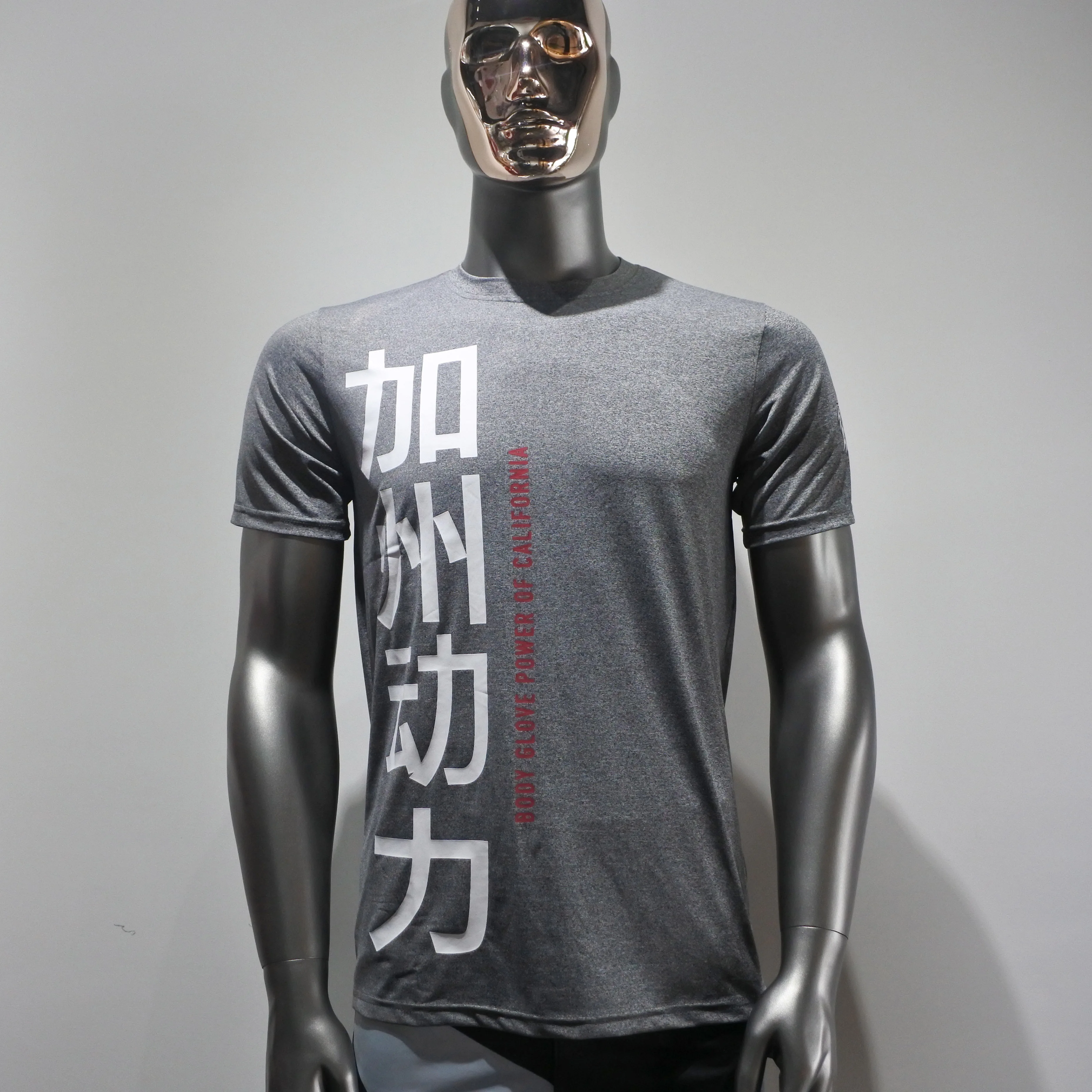 Free Shipping Custom Design Mandarin  High Quality Cheap Price Men Shirts With  Rubber Print Logo