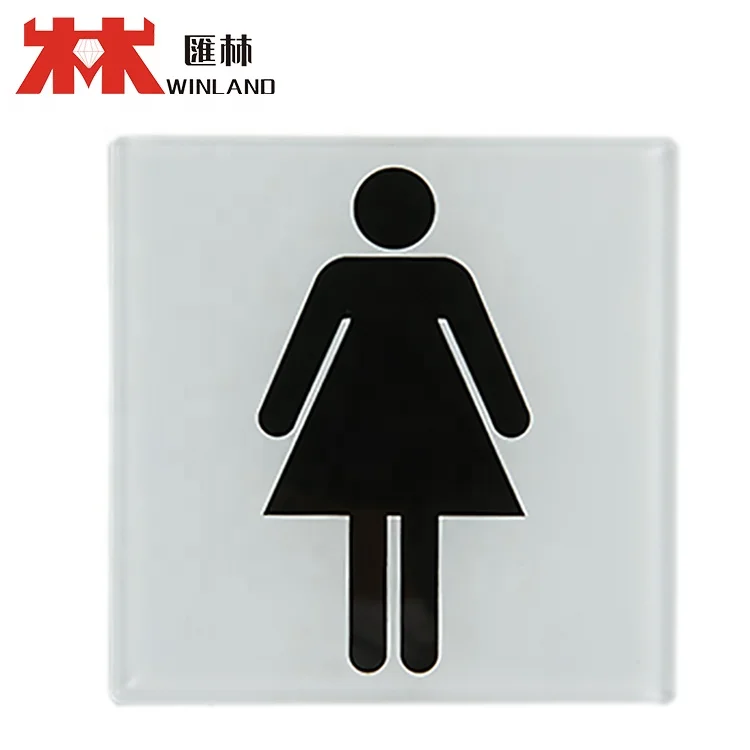 Women and Men Toilet Sign Image Bathroom Sign Door Sign Toilet Signage in Acrylic Customized