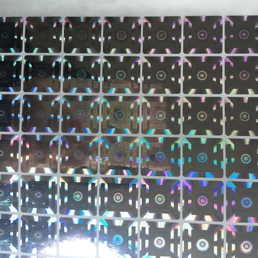 Free design! gold color 3D flashing hologram label hologram sticker with your logo