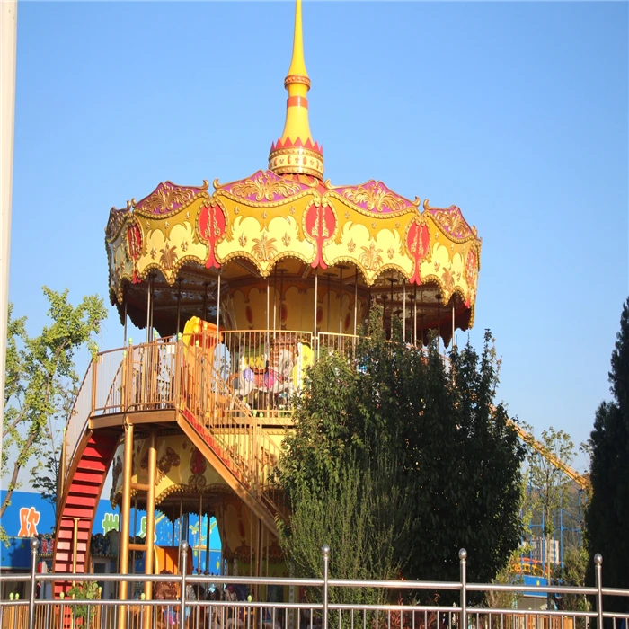 China manufacturer cheapest amusement park rides fairground merry go round carousel horse for sale