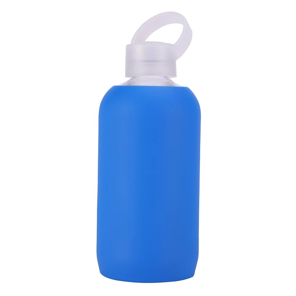 Не содержит Бисфенол А устойчивая к разрыву 17 унций стеклянная бутылка для воды с кальцином и силиконовым защитным