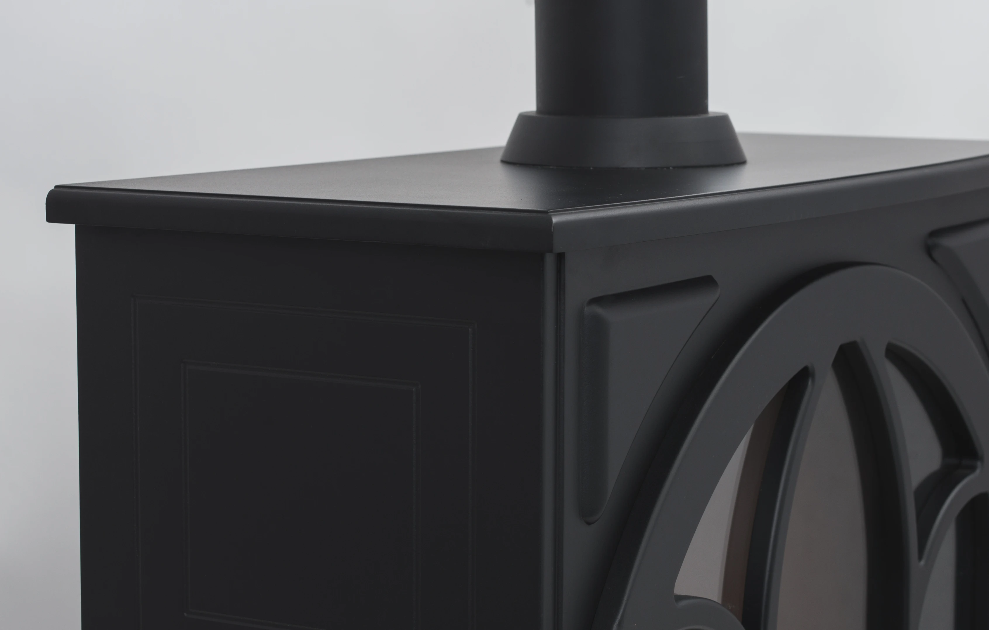 Decorative Chimney freestanding electric fireplace heater , wood burning flame effect