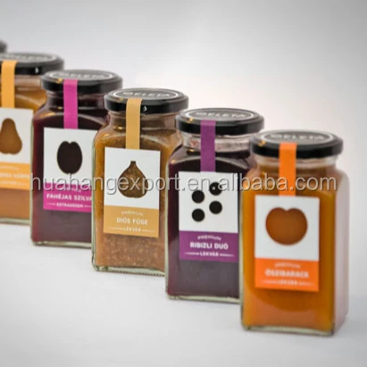 100ml square glass Spice jar with tin lid spices packing jar