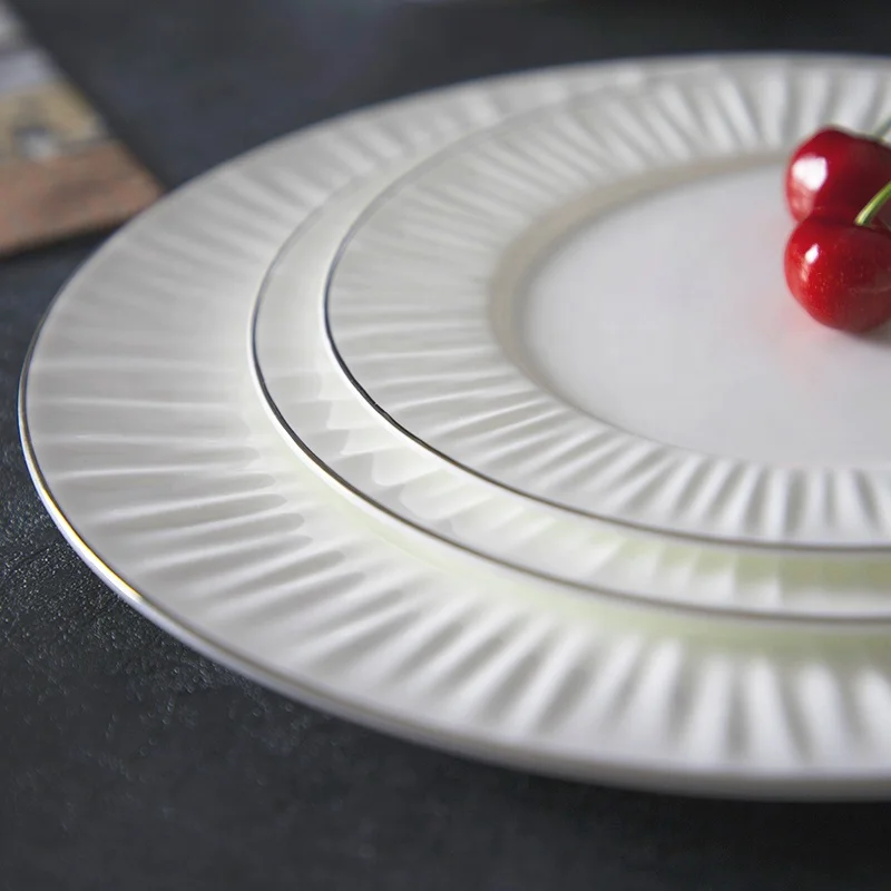 Best Selling Pure White Dinner Thali Set, Fine English Bone China