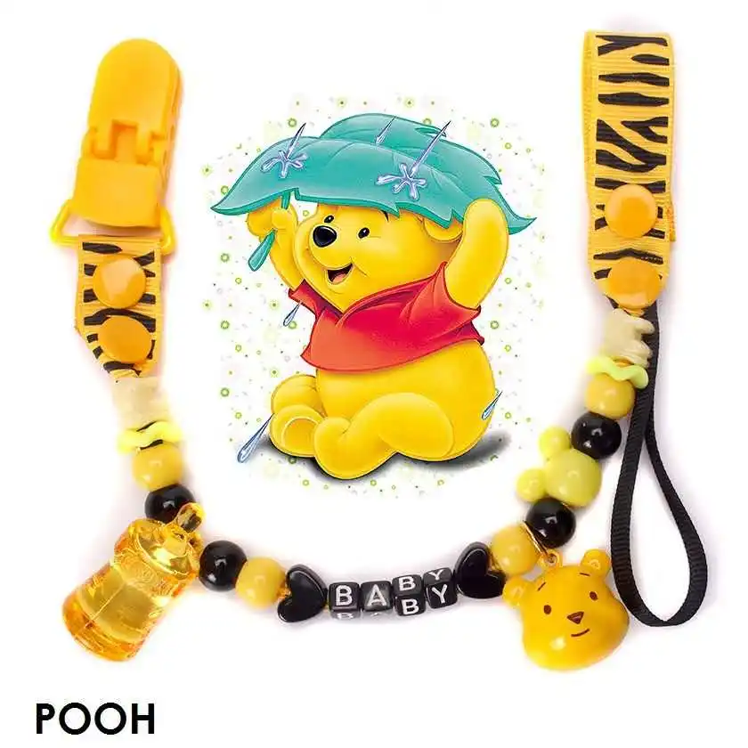 Cartoon Bell Pacifier Clip Chain  Baby Newborn Teether Pacifier Chain Teething Training Holder  BPA Free