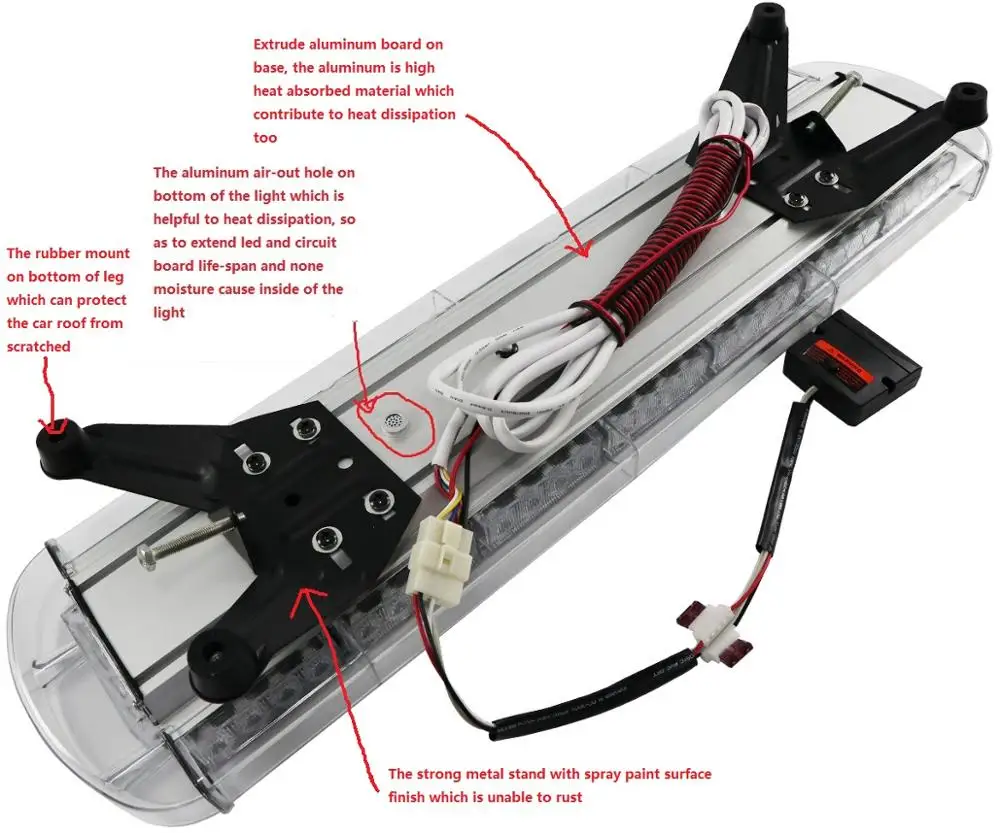 High bright 10W each COB 22 COB module led lightbar tow truck utility ambulance led strobe lightbar car flash warning lightbar