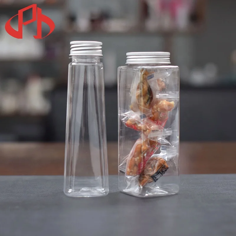 plastic candy jar wide mouth food packaging canister honey cookies storage bottle