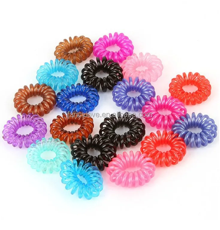
Hot sell colorful phone coil candy telephone wire hair band 