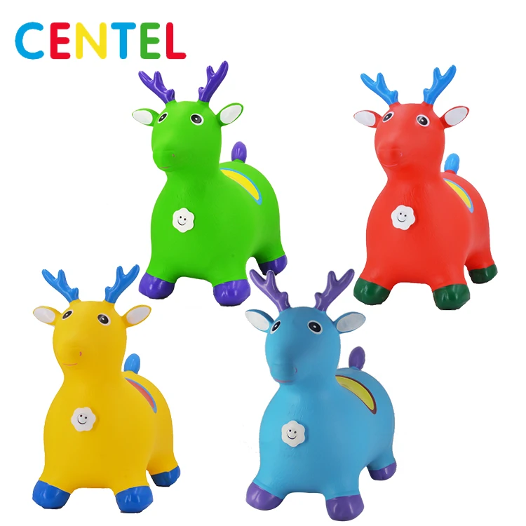 
PVC Inflatable jumping riding animal with music 