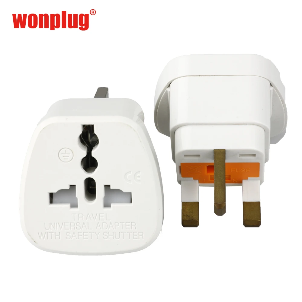 Universal USA AUS EU france germany Japan schuko World to uk travel plug adapter with fuse For TYPE G Plug of Electrical Outlets
