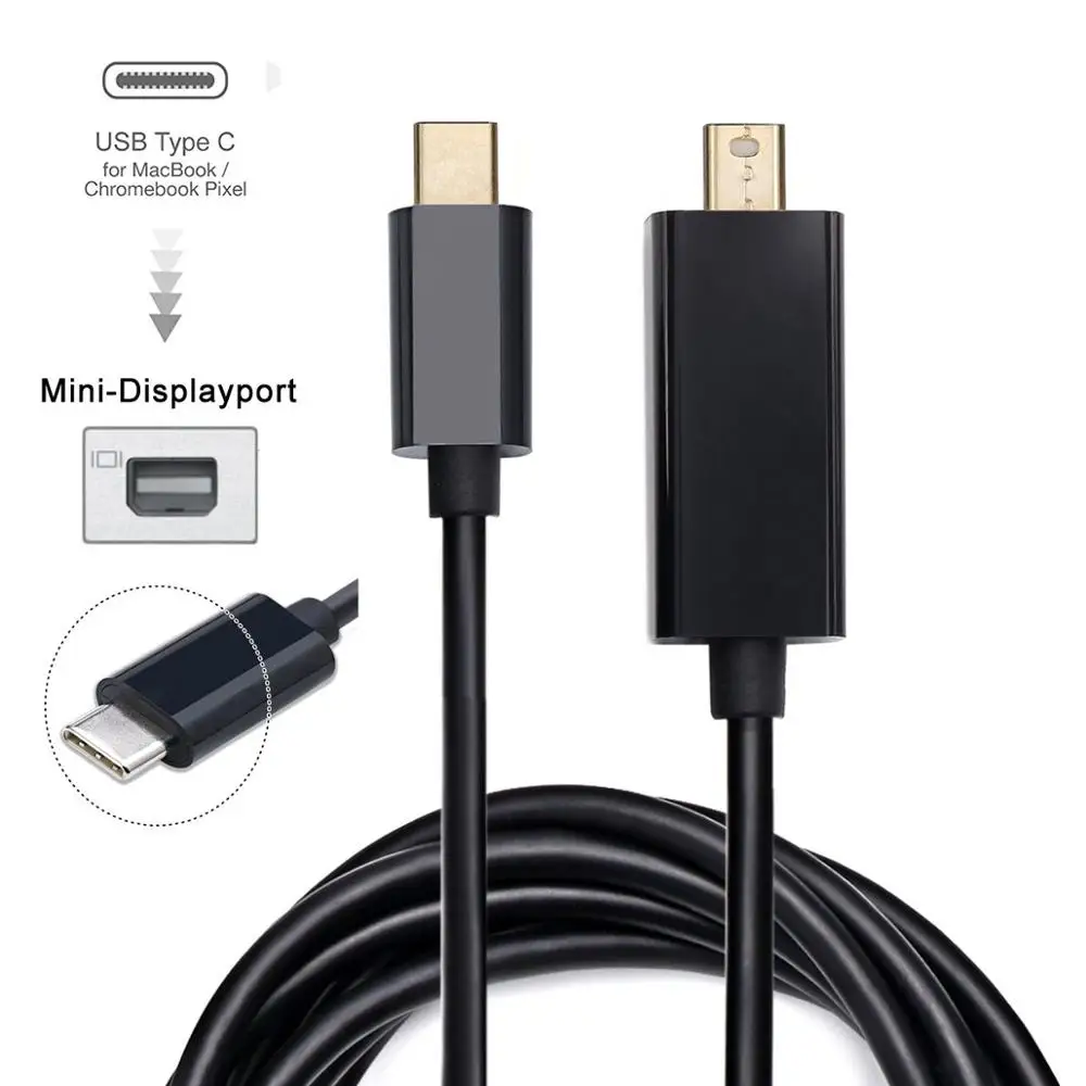 USB C к мини DisplayPort 4K @ 60 Гц 6 футов USB 3,1 Тип C к Мини DP кабелю для MacBook Pro 2017/2016, Surface Book 2, Galaxy S8 S9