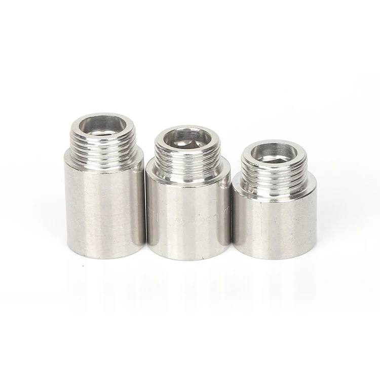 1/2 stainless steel 201 304 Extension Nipples  fitting SUS male female threads round joint water plumbing nipple