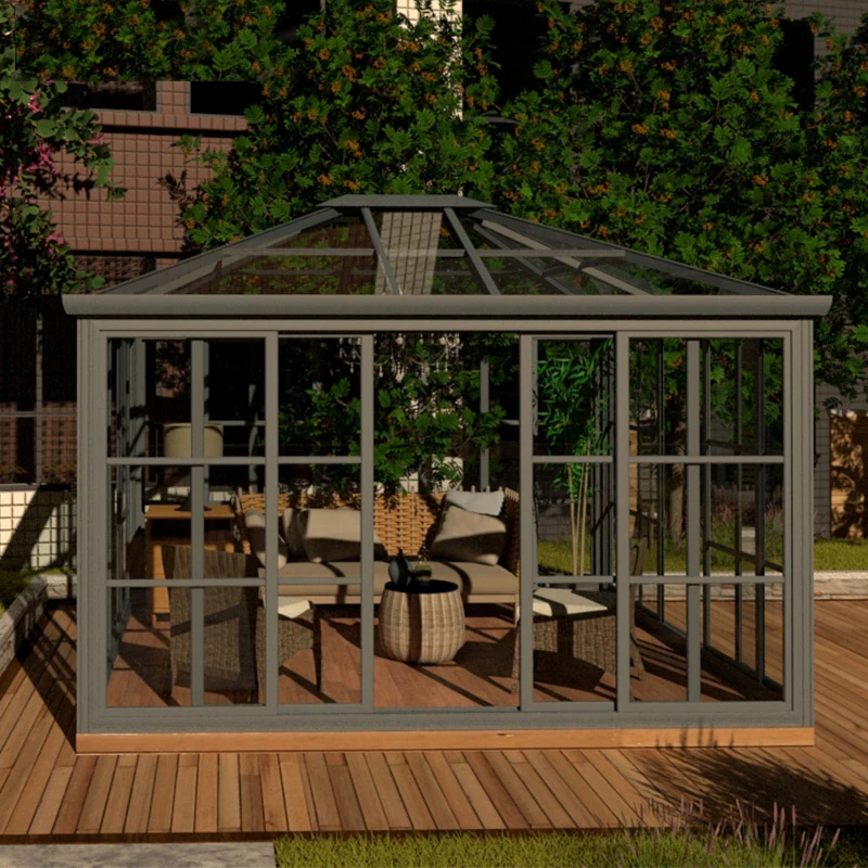 Double glazing coupler alloy designed glass house