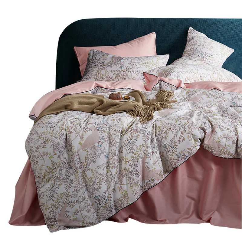 60S combed 100% egyptian cotton home used bedding 3d digital printed sheet sets