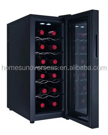 BCW-35 Wholesale 12 Bottles Digital Wine Cooler, Mini Bar Wine Display Refrigerator
