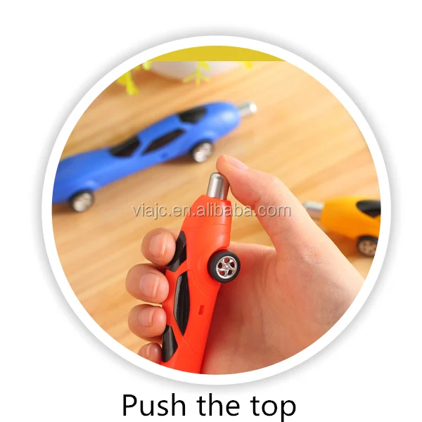 Novelty gift Cheap Race Car Shape Pen Novelty Ballpoint Pen Back to School Office Stationary Supplies for Kids Student Adults
