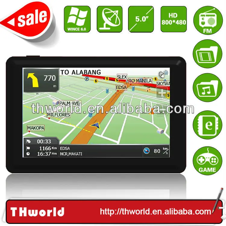 Wholesale Checkout 5 inch SAT NAV Satellite navigator model no. K50 with MSB 2531 CPU 800MHz 4GB Memory