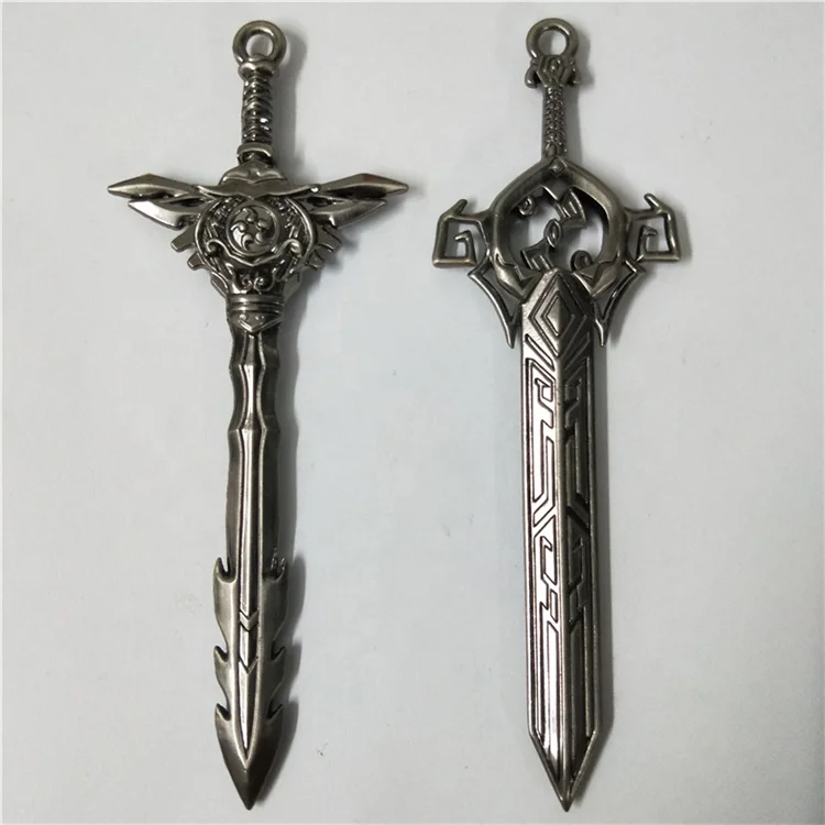 
Weapon model toy Knife and sword Key chain hook metal craft Online game peripheral Related products pendant 