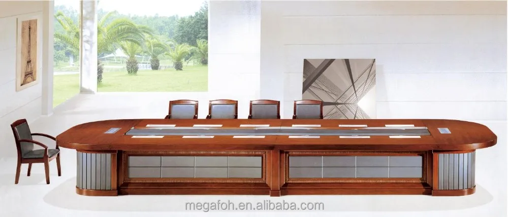 Современный офисный стол из розового дерева для конференц-зала, конференц-зала со стульями (FOH-H8013)