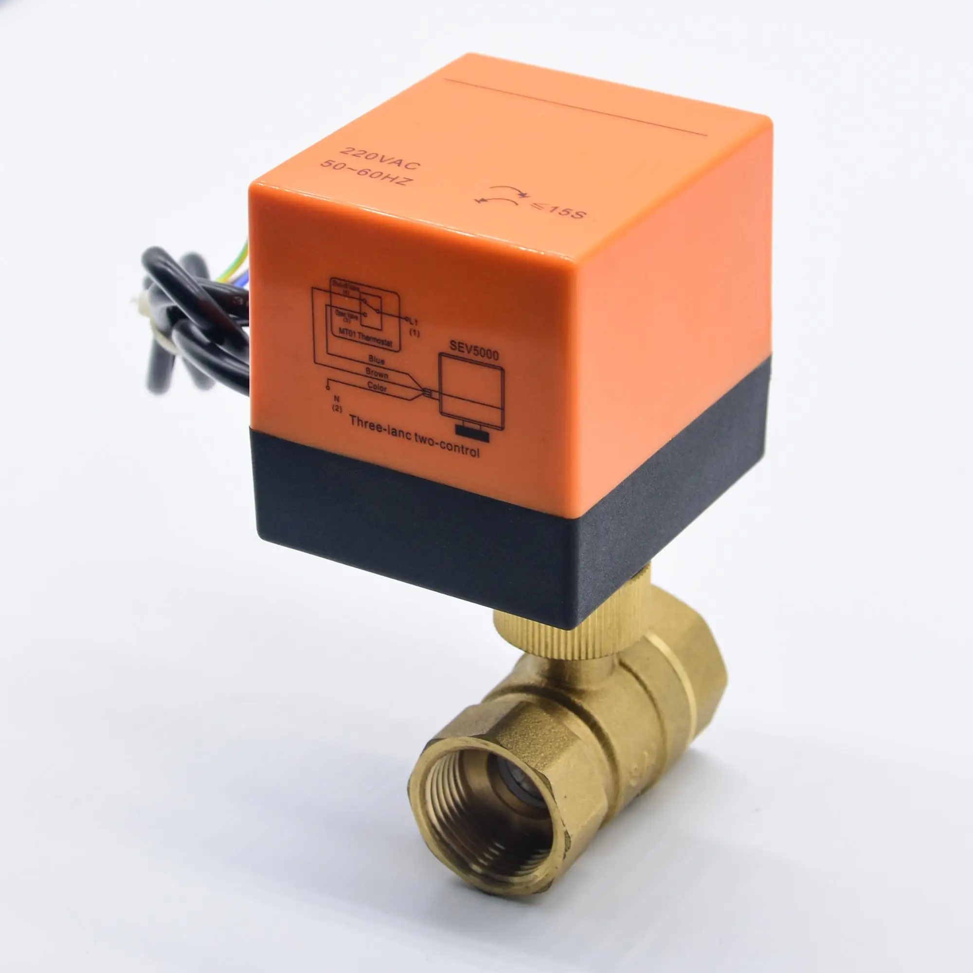 220v 3 точечный контроль Двухстороннее Электрический моторизованный шаровой