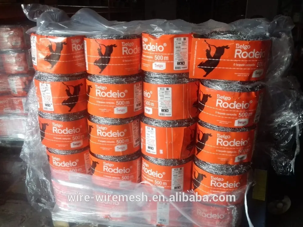  1.6mm 500m 25kgs/roll Arame farpado Security Hot Dipped Galvanized Barbed Wire for