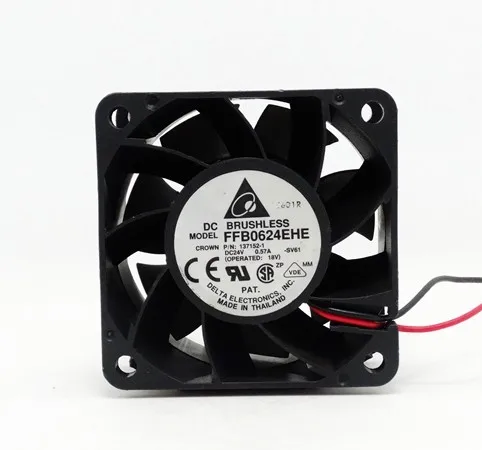 FFB0624EHE DC24V 0.57A 60*60*38 мм 6038 6 см два вентилятора шарикоподшипника