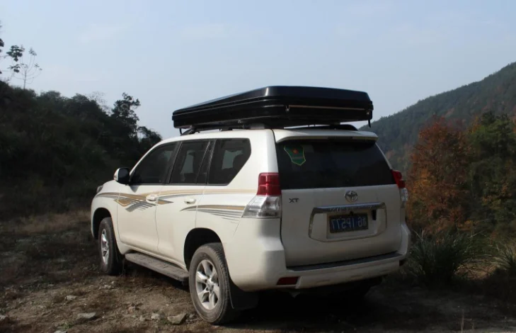 
Factory outlet ABS waterproof sunscreen semi-automatic camping car roof tent 