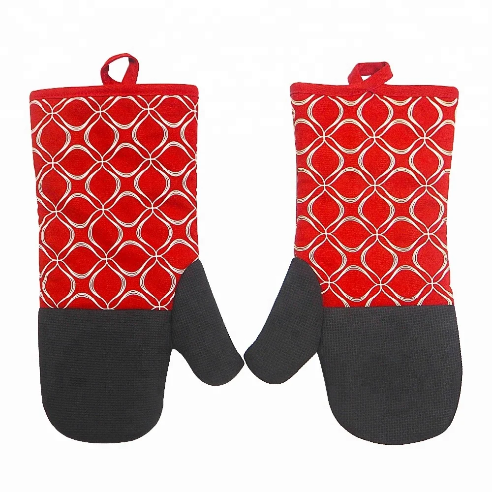 Meita Home Household Kitchen Heat Proof Custom Design Neoprene Mitten Oven Mitt Machine washable oven mitt