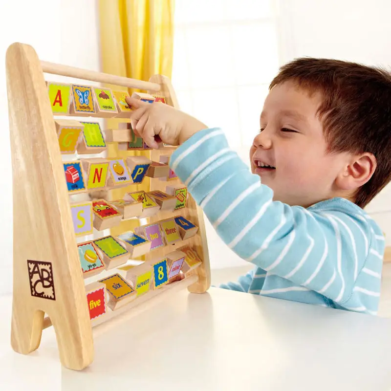 Cute design customized children Hape Hot new products high quality wooden toys kids learning Toys Math Abacus