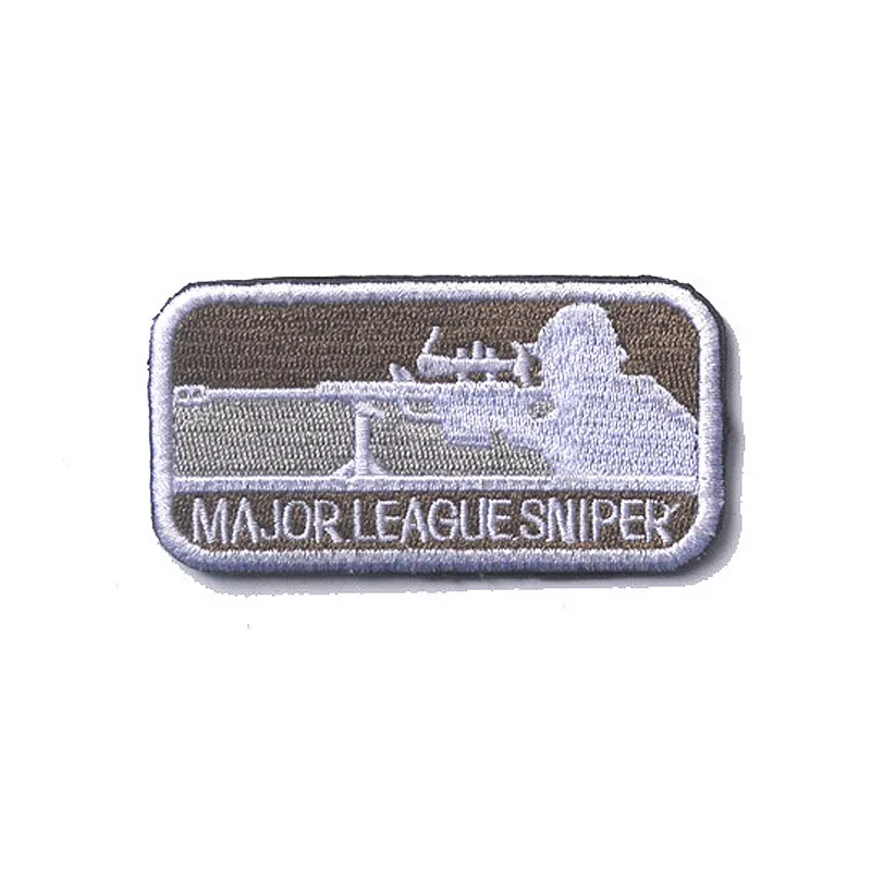 Factory Manufacture Garment Accessories Major League Sniper MLS Tactical Patch Embroidery Badge Patches