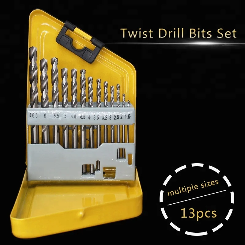 13PCS Fully Ground M35 HSS Straight Round Shank Cobalt Drill Bit Set