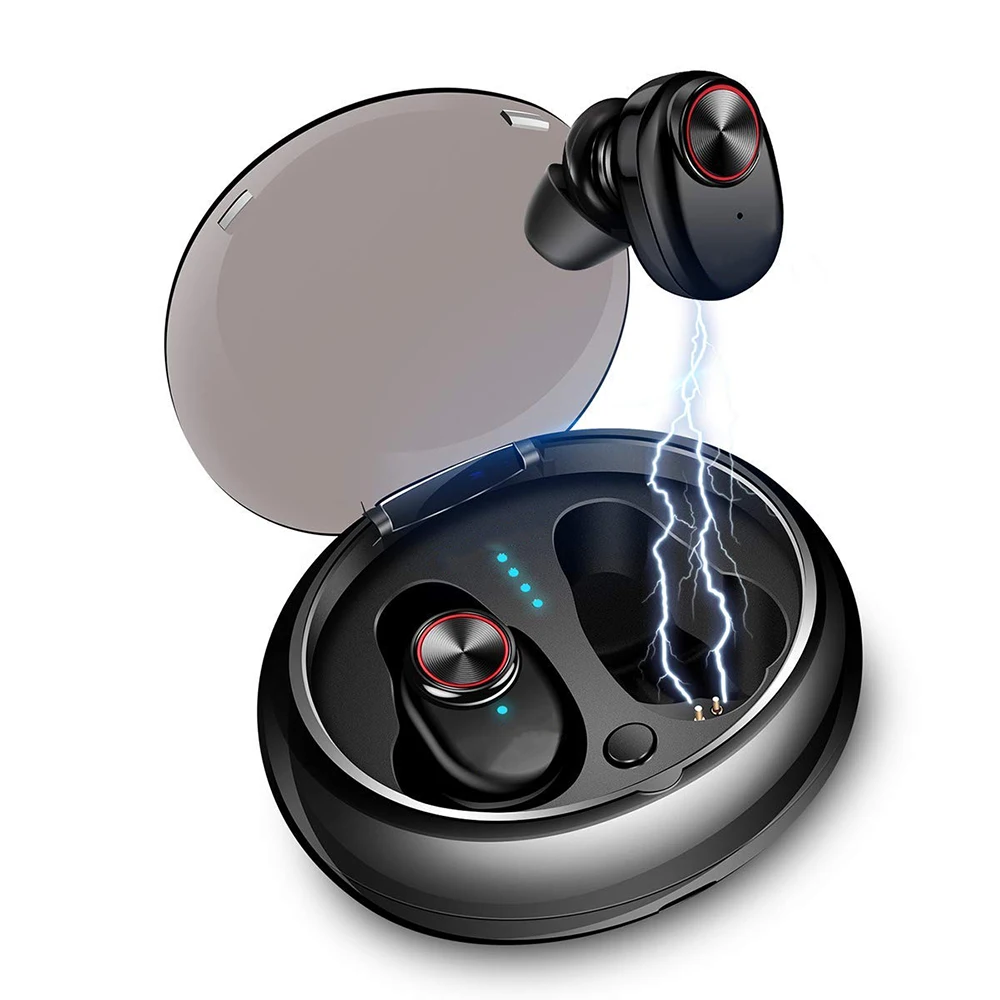 Wholesale IP68 Waterproof V5 TWS Wireless Earphone TOUCH Headset BT In-Ear Sport Headphones With Charger Box