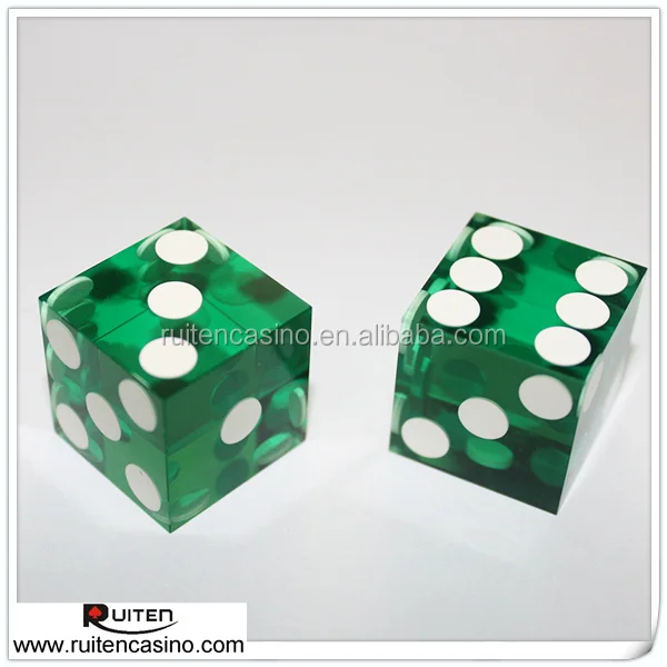 Acrylic Precision Craps Dice Transparent Colored Dice