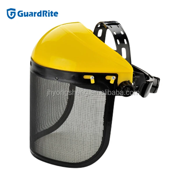 GuardRite brand CE EN1731 01.2007 mesh industrial face shield,mowing face shield