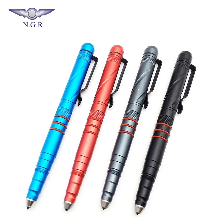 Новое поступление, алюминиевая тактическая многофункциональная ручка для самообороны с фонариком и сломанной головкой из вольфрамовой стали