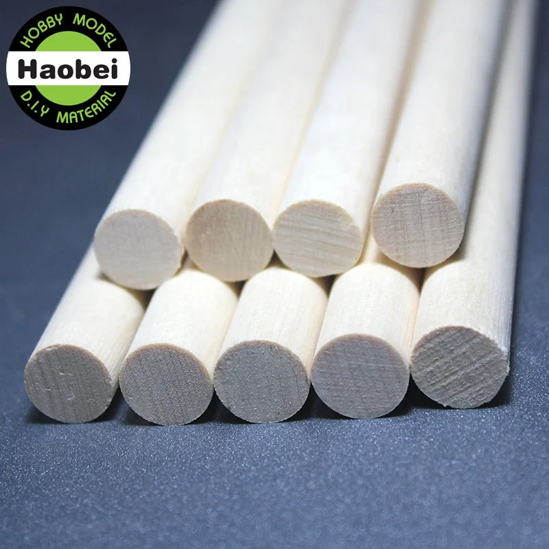 Birch Wood Birch Dowel Round sticks for Model Material Aircraft hobby Craft Wood DIY Material China Factory
