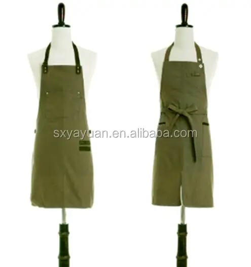 Wholesale cheap waterproof striped design waxed canvas apron