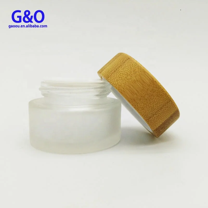  4 oz деревянные бамбуковые упаковка Чехлы пустые бутылки стеклянные косметические баночки производитель стеклянных банок с крышкой из
