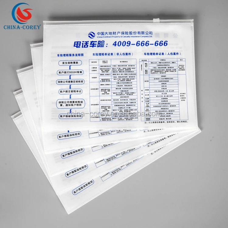 
pp hard plastic snap envelope document file folder with customized printing 