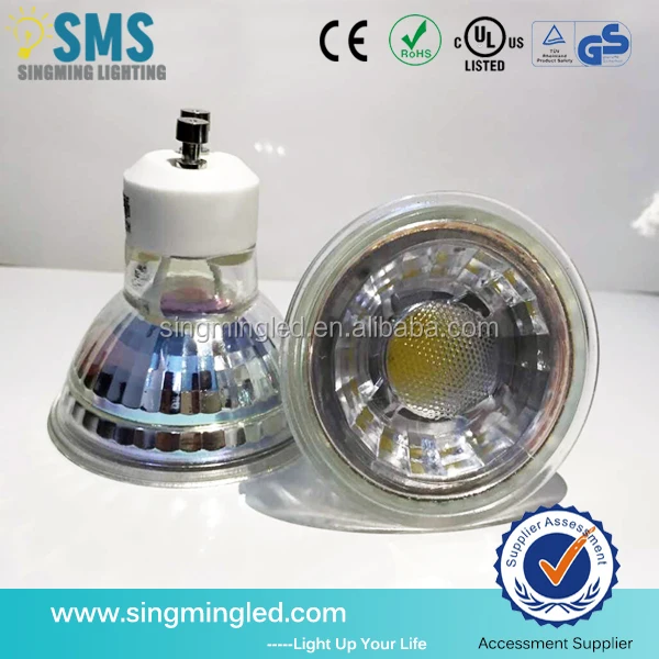 12V/AC220V 5W GU10/MR16 glass spotlights COB spot lights led CE