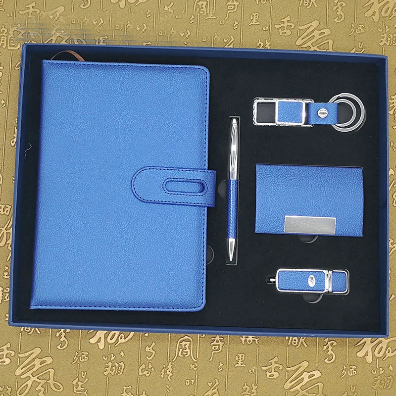 notebook /Pen/USB/&keychain Business card case notebook gift set for business office