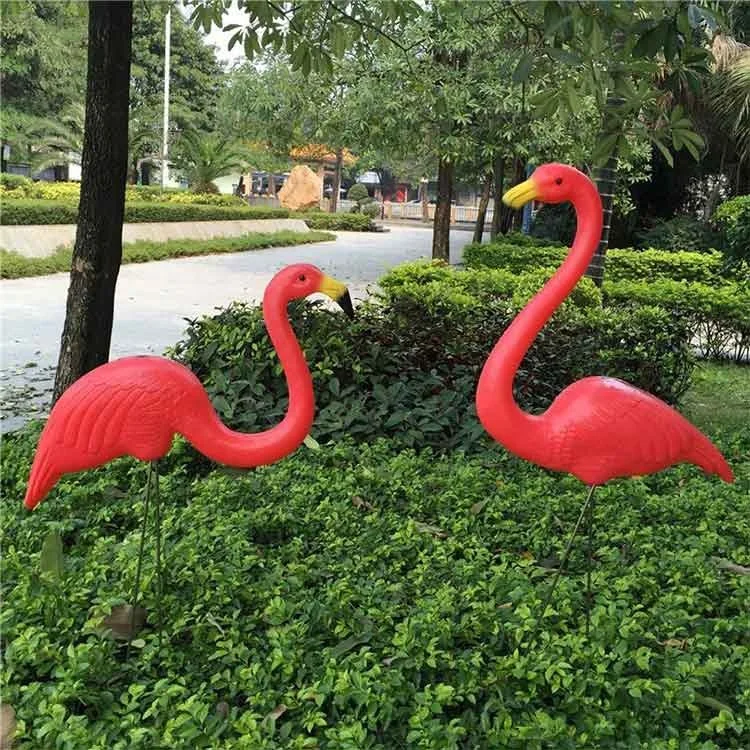 Plastic yard pink flamingo lawn ornament pink flamingo garden yard stakes