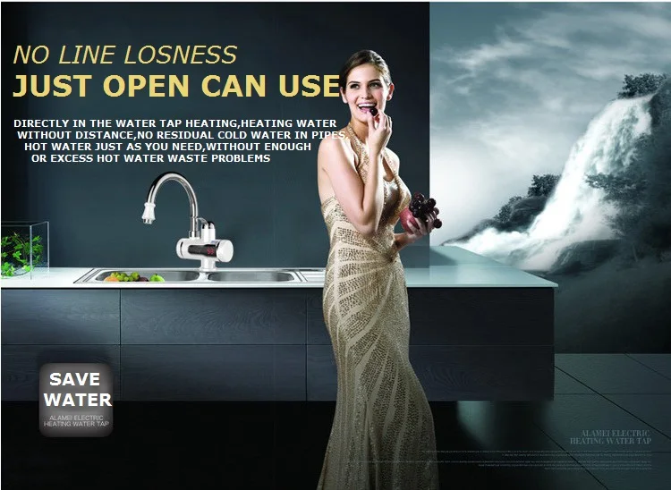 Plastic health faucet for bathroom and kitchen sink taps mini house appliance instant water tap electric