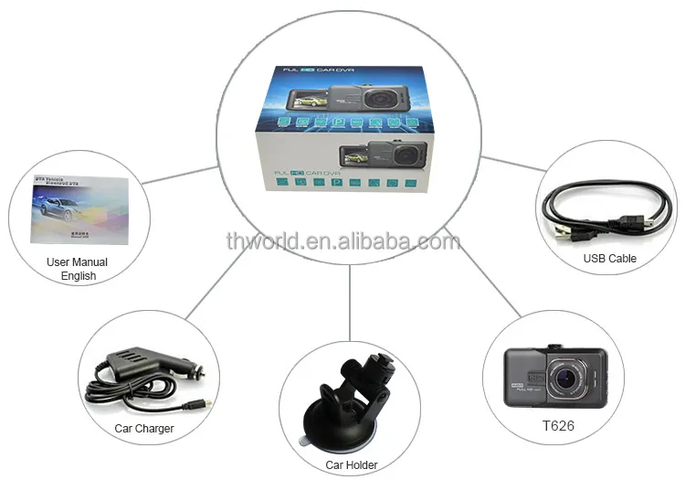 factory direct T626 vehicle camera 1080p dvr user manual car camera with ntk dvr motherboard
