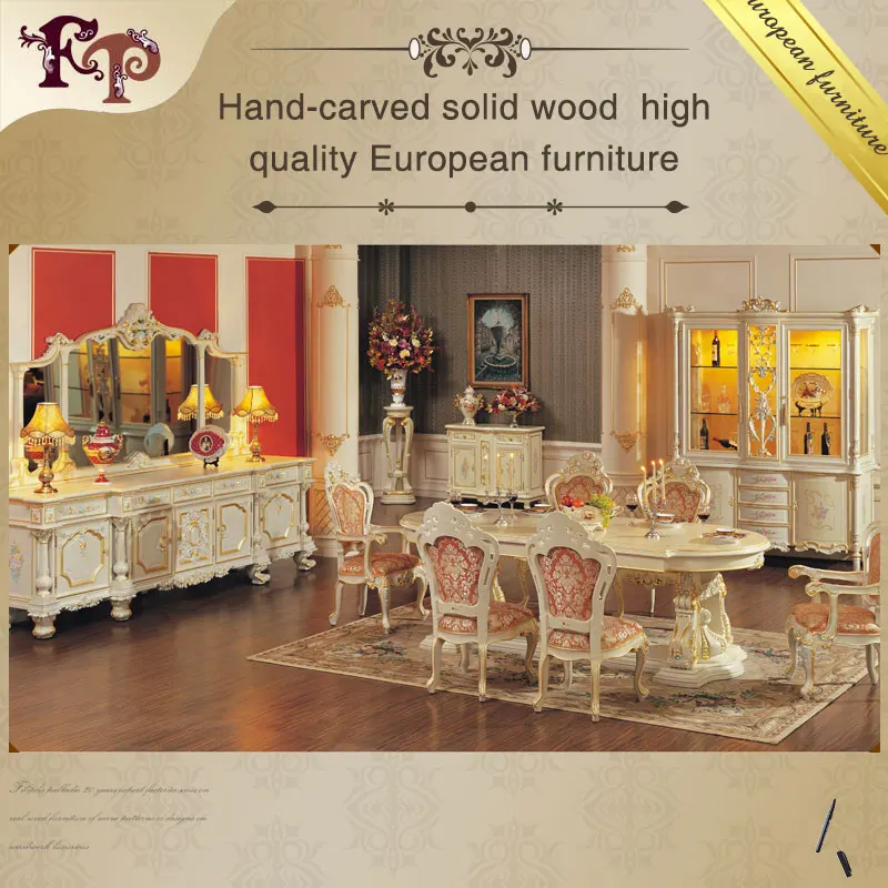 Italian Style Furniture Hand Carved Home Furniture Luxury Dining Room Furniture