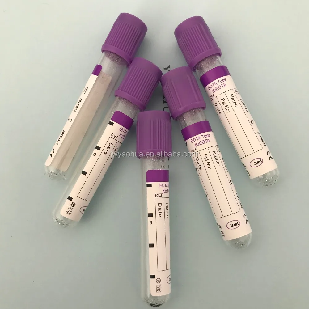 
8ml lavender cap EDTA vacuum blood collection tube 