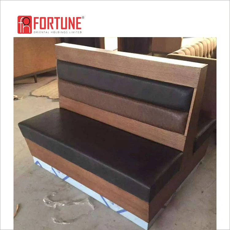 Высокое качество древесины Двусторонняя диван для ресторанный диван со столом для сидения современный (FOH-CK36)